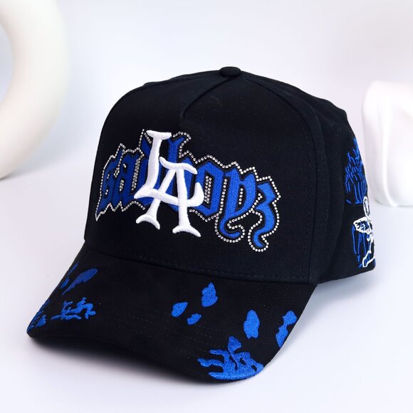 SadBoy Dandy Hat Other - Sad Boy Angel Azul Hat – LA Embroidered Dandy Cap x Junior H Vibes